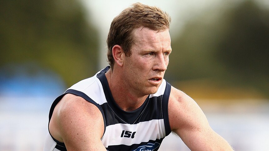 Suspended ... Steve Johnson will miss Geelong's opening round clash with the Hawks.