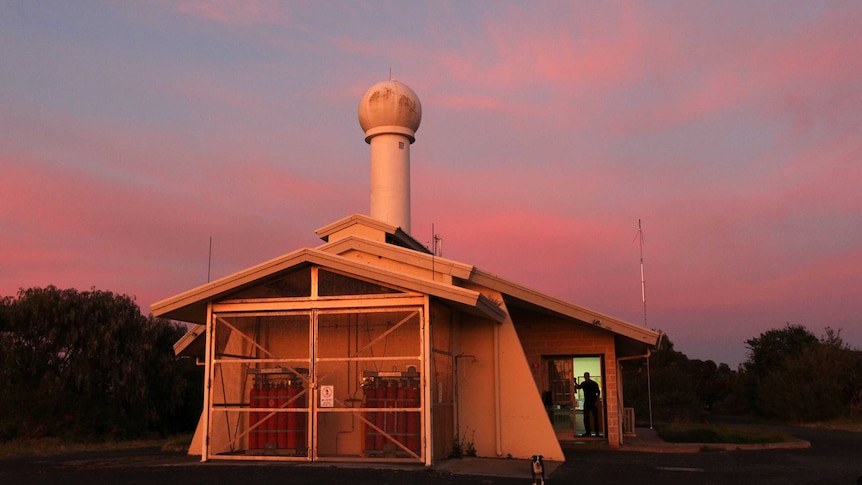 Sunrise at Mount Gambier weather station