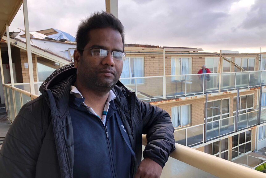 Surinder Kumar was forced to flee his Glenelg North unit.