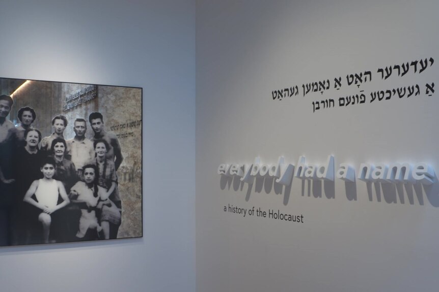 An exhibit in a Holocaust museum