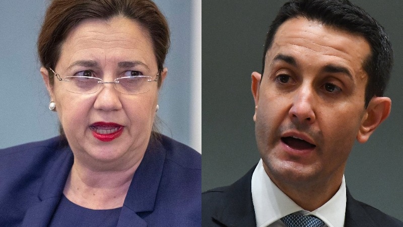 Queensland Premier Annastacia Palaszczuk and Opposition Leader David Crisafulli