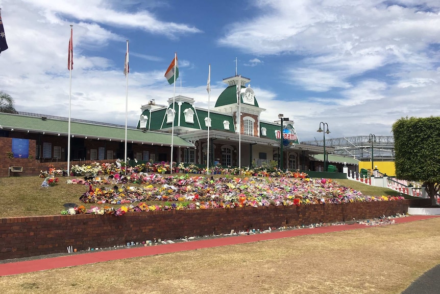 Floral tributes at Dreamworld