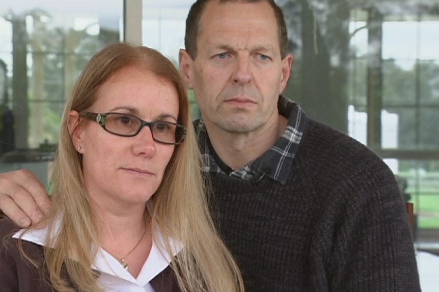 Victim Karen Wright with partner Ian