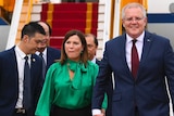 澳大利亚总理斯科特·莫里森和他的妻子珍妮（Jenny）在越南受到欢迎。