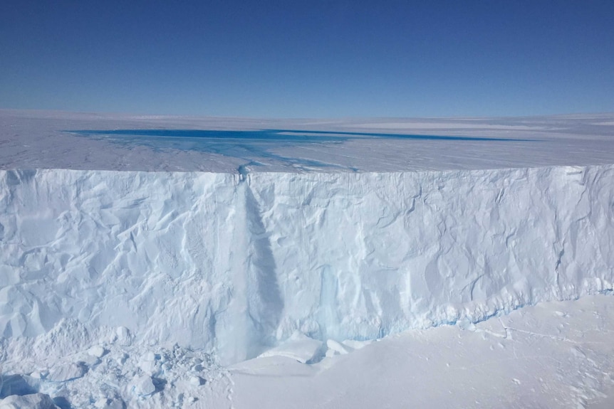 A melting glacier.