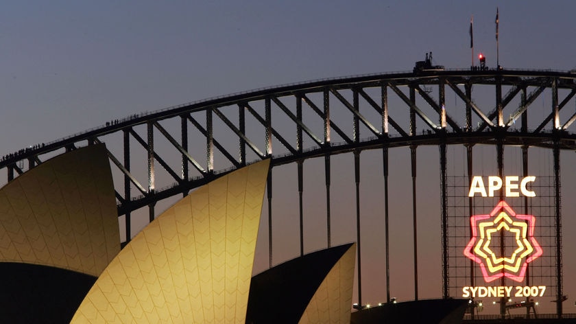 Sydney by night: APEC visitors have reportedly been enquiring about Sydney brothels (File photo).