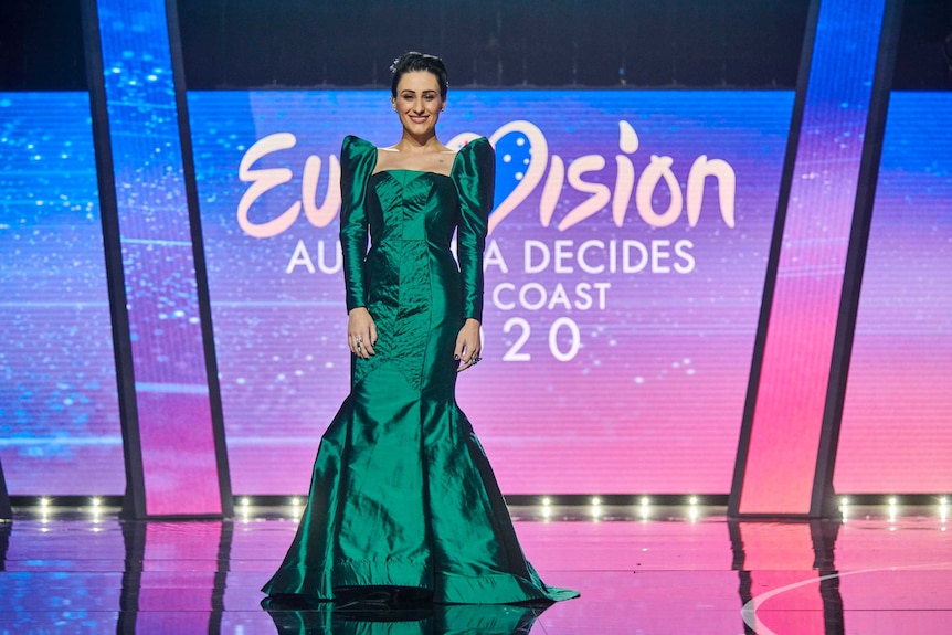 Diana Rouvas on stage at Eurovision Australia Decides.