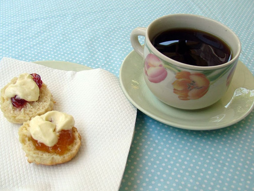 Scones and tea.