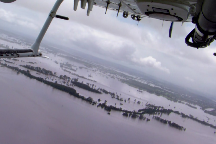 A large body of water, seen from above.