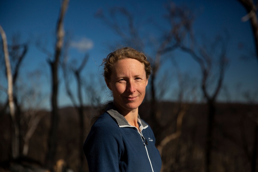 Dr Karen Ford in a forest.