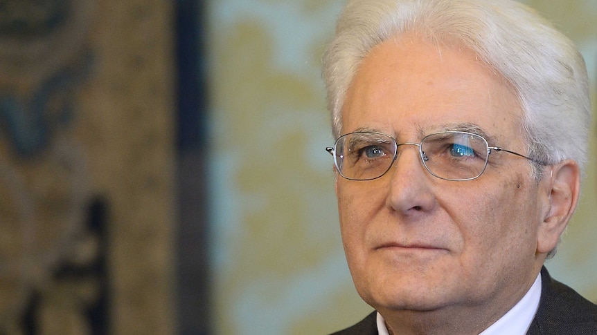 Italian president Sergio Mattarella