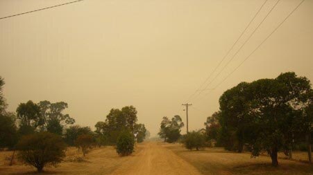 Smoke from the bushfires is covering Briagolong in eastern Vic.