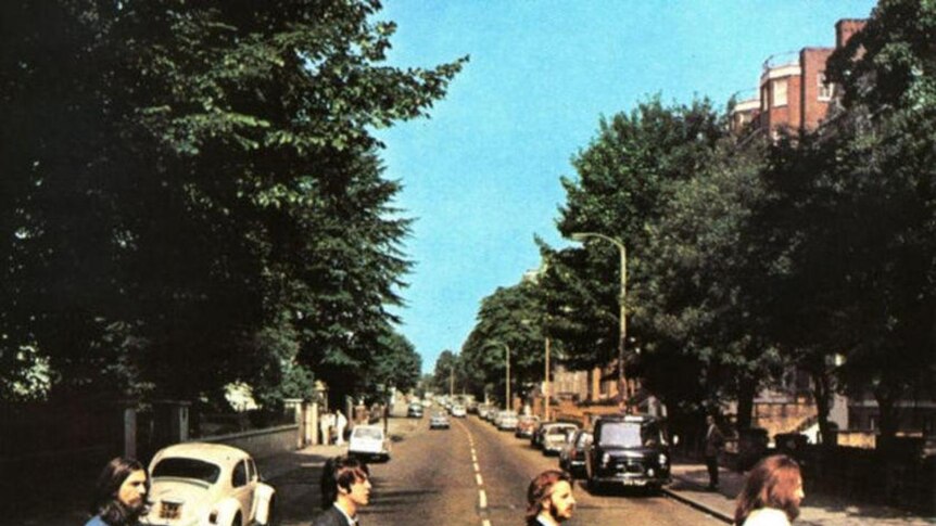 The Beatles Abbey Road album front cover.