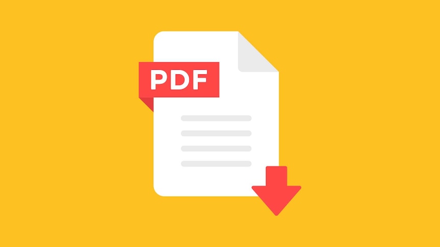 PDF icon and arrow pointing down.