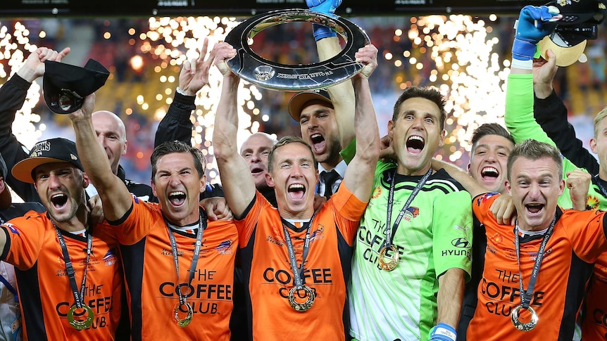 Brisbane Roar celebrates third A-League championship title