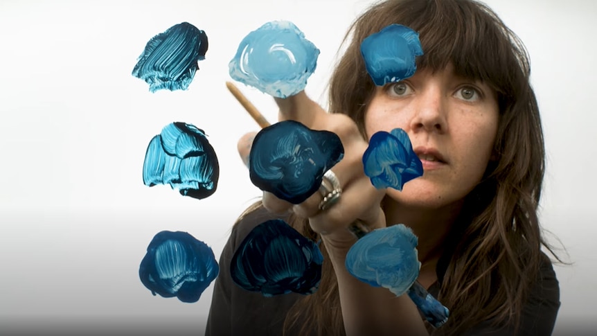 A still from Courtney Barnett's 2021 music video for 'Here's The Thing'