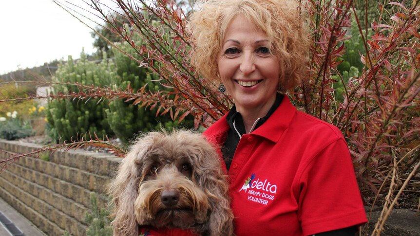 Vicki Cleaver and her dog Bailey.