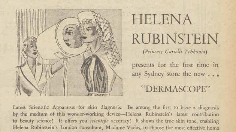 Helena Rubinstein advertisement in the Australian Women's Weekly, 1938.
