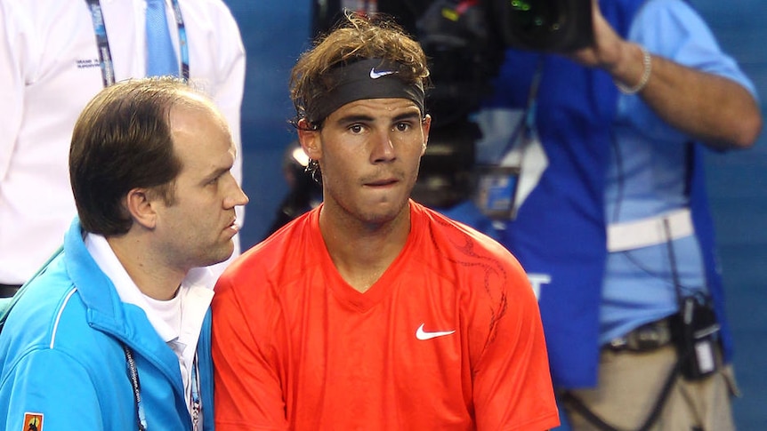 Nadal receives medical attention