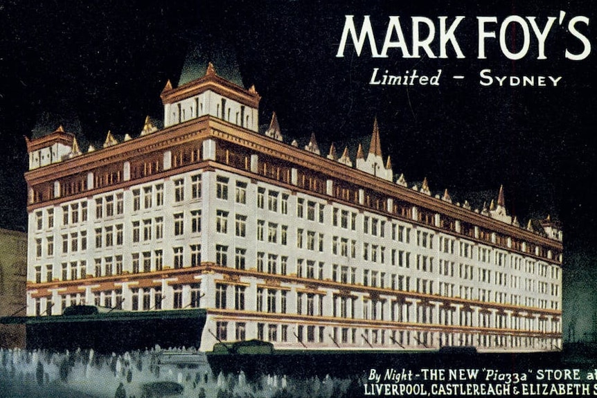 An old advertisement for Mark Foy's, one of the many now-defunct Australian department stores.