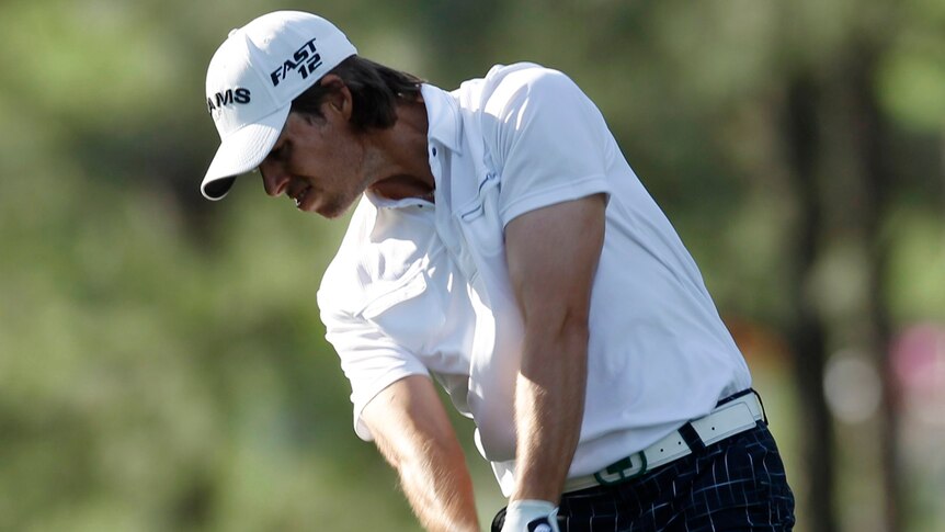 Leading the way ... Aaron Baddeley is the best of the Aussies after the opening round at Augusta