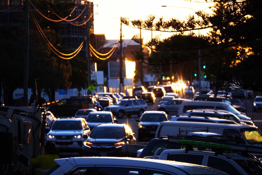 busy street full of cars