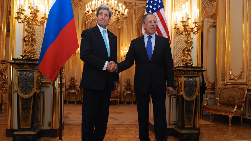 John Kerry and Sergei Lavrov hold talks in Paris