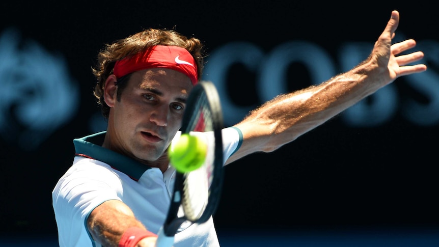 Roger Federer takes on James Duckworth