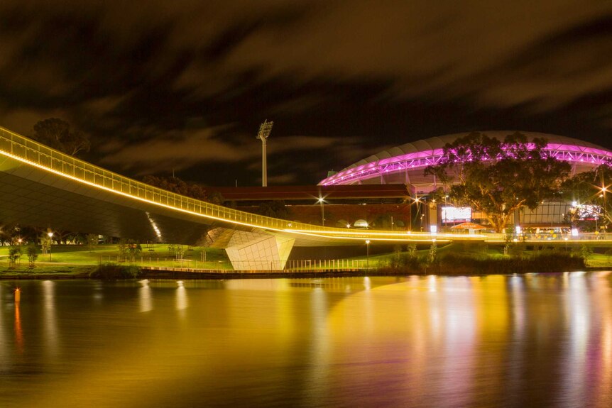 Adelaide Oval and footbridge