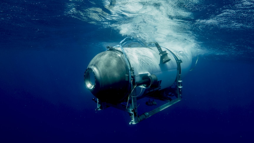 OceanGate Titan submersible floating at the surface of the ocean