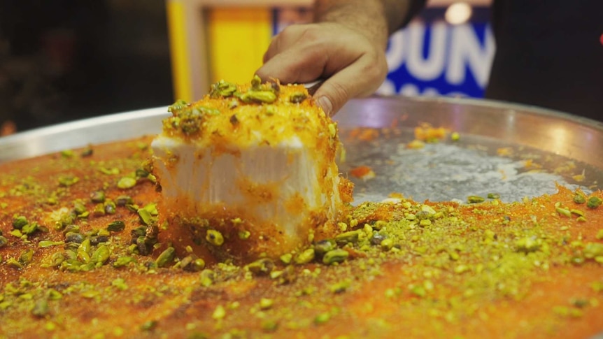 Knafeh for a story about what Muslim Australians eat at Ramadan.