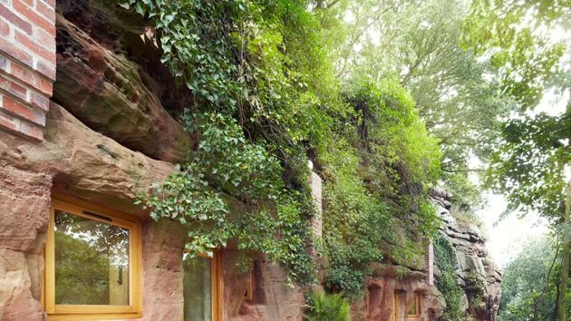 A cave converted into a house from the TV show Grand Designs.