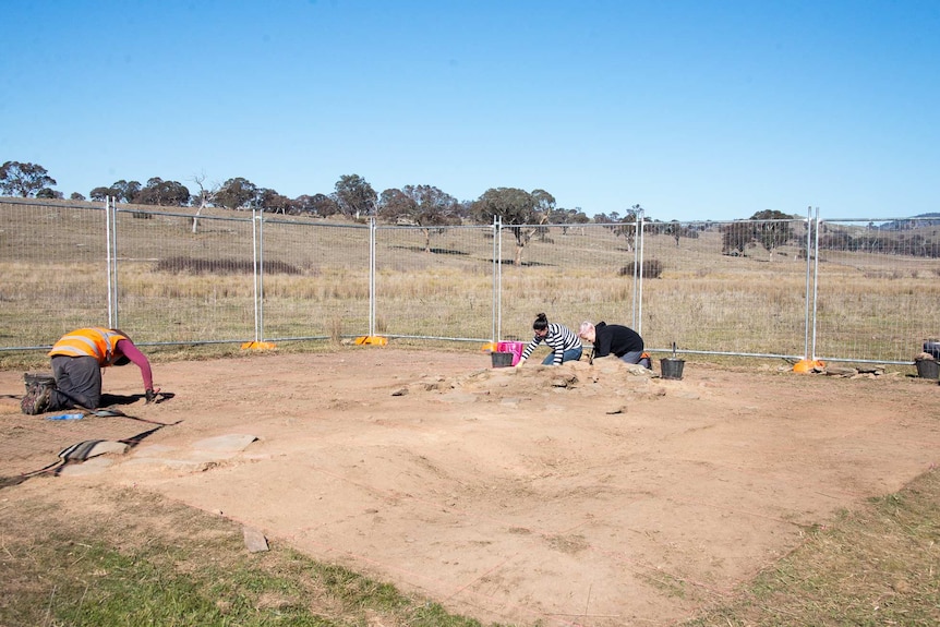 Excavation site of a 19th century school house