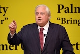 Clive Palmer speaks during the campaign launch of the Palmer United Party (PUP) in Brisbane