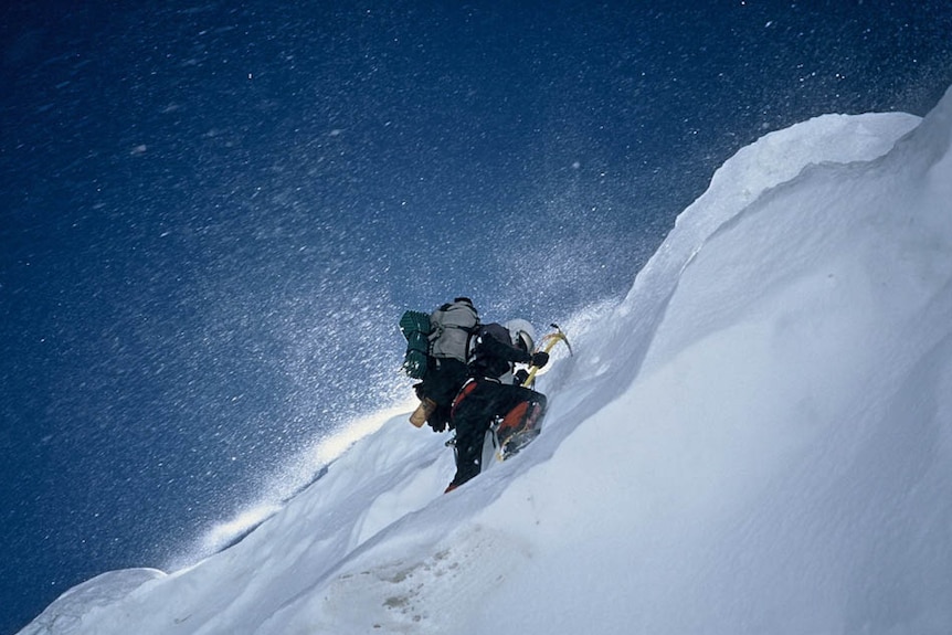 Andrew Lock climbing mount Annapurna in the Himalayas