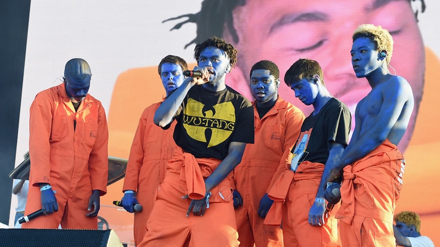 BROCKHAMPTON performing at Camp Flog Gnaw Carnival 2017