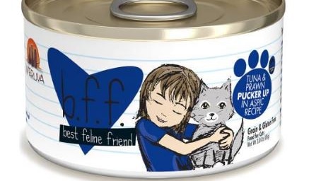A can of Best Feline Friend canned cat food