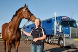 Hayley Sheehan of the Latrobe-based Tasmanian Horse Transport.