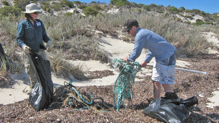 Aquaculture debris collected