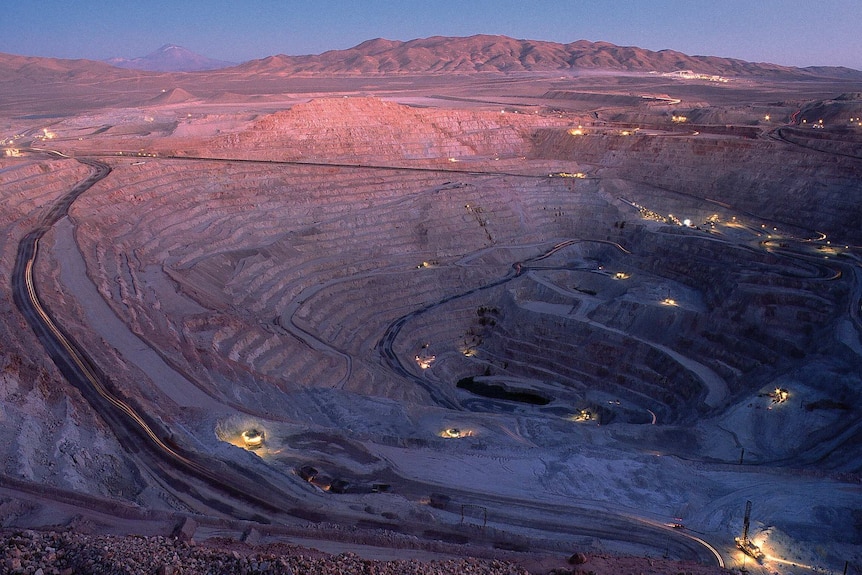 Escondida copper mine in Chile, a BHP and Rio Tinto joint venture