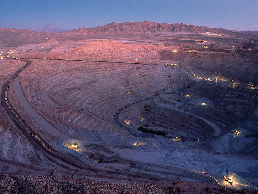 Escondida copper mine in Chile, a BHP and Rio Tinto joint venture