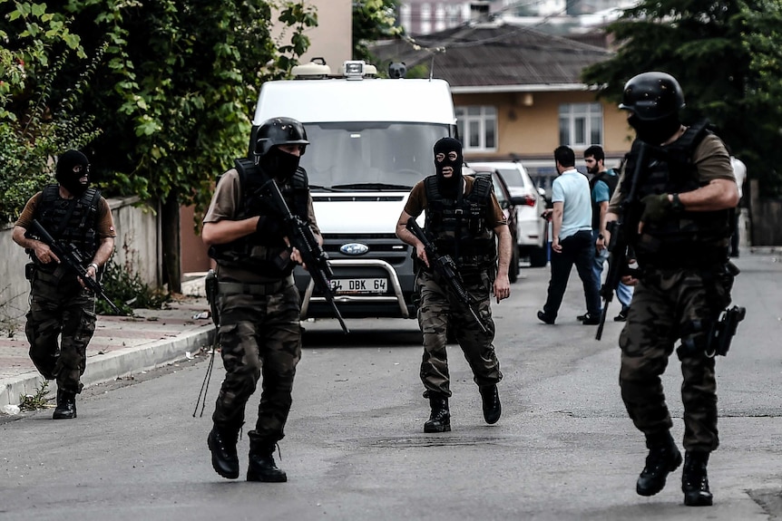 Police patrol streets after attack