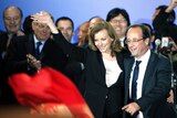 Francois Hollande with his companion Valerie Trierweiler