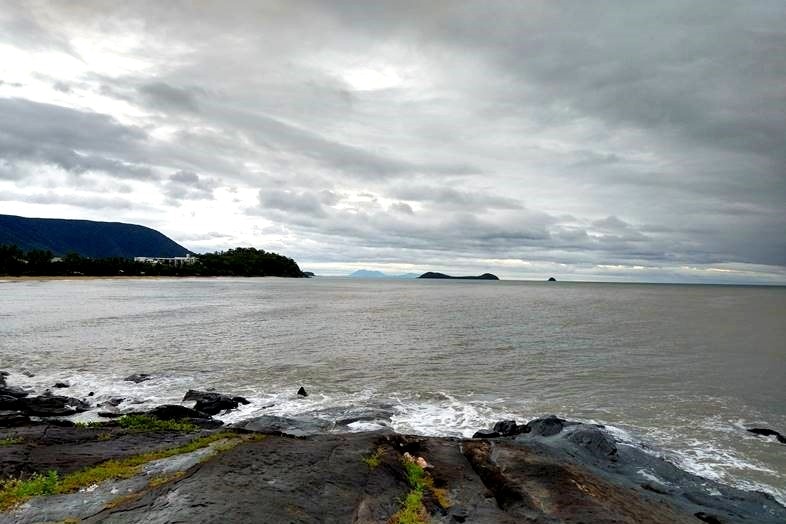 Stormy clouds and dark seas.