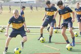 Students taking part in a high-performance pilot program with Westfields Sports High in NSW perform training drills.