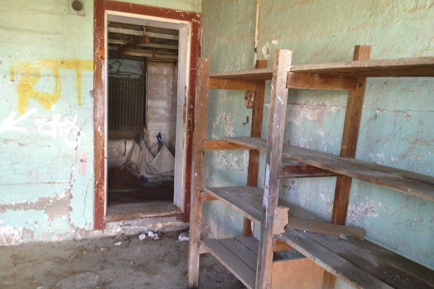 Mission building in a state of disrepair in Lake Tyers, Victoria