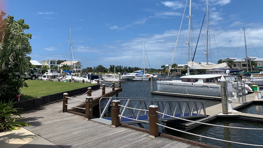 Coomera marina - boats moored