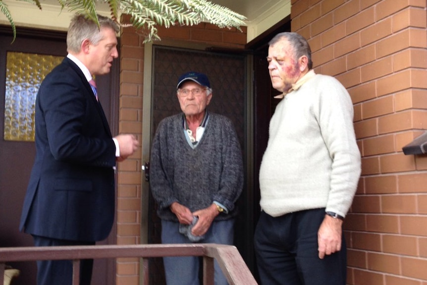 A 93 year old man and his 67 year old son have become victims of a violent aggravated burglary at their Geelong home