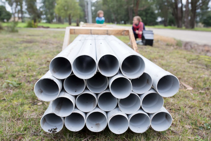 Pipes for Sarah Smethurst's tiny house.