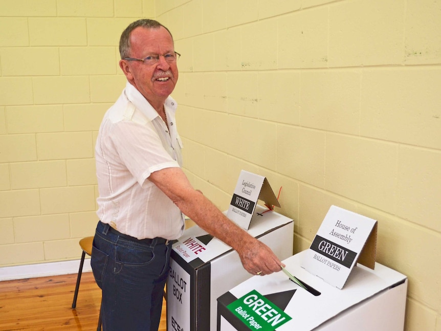 Brock casts his vote